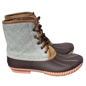 Simply Southern Women’s Duck Muck Boots Rain Snow Gray Size‎ 7